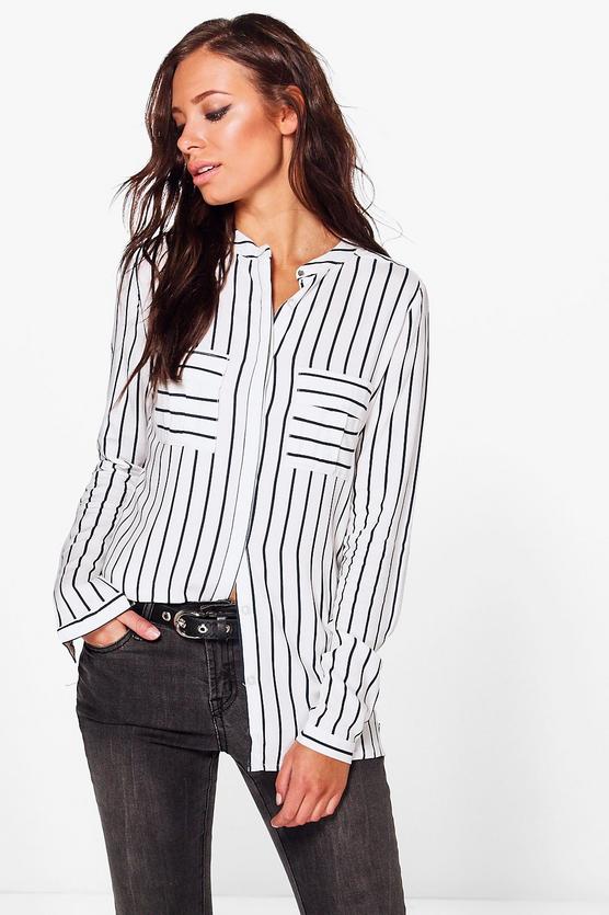 Polly Pocket Detail Stripe Shirt